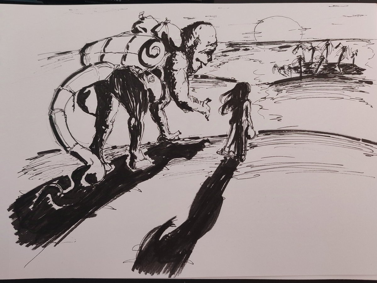 daiza_47's tweet photo. #Inktober #inktober2024 
Nomadic https://t.co/7C3lNiNQyA