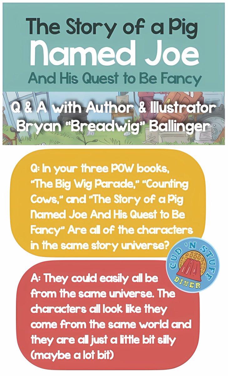 My publisher created these awesome Q and A images for my new picture book a Pig Named Joe! I'll be posting them over the next week. bit.ly/JoePig