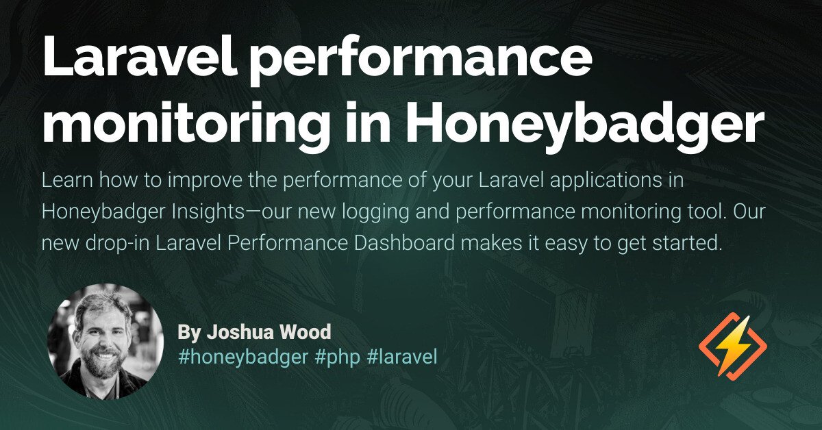 honeybadgerapp's tweet photo. Honeybadger’s logging and observability features allow you to query your application events to troubleshoot production issues and get to the root cause. Today, we’re turning it up a notch with a new performance monitoring integration for @laravelphp! 🚀 🧵 https://t.co/pYYQq4tIJK