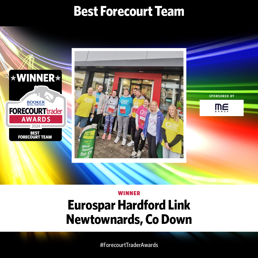The Best Forecourt Team, sponsored by <a href="/megroup_int/">ME Group</a> goes to… Eurospar Hardford Link – Newtownards, Co. Down! Congratulations 👏 #ForecourtTraderAwards
