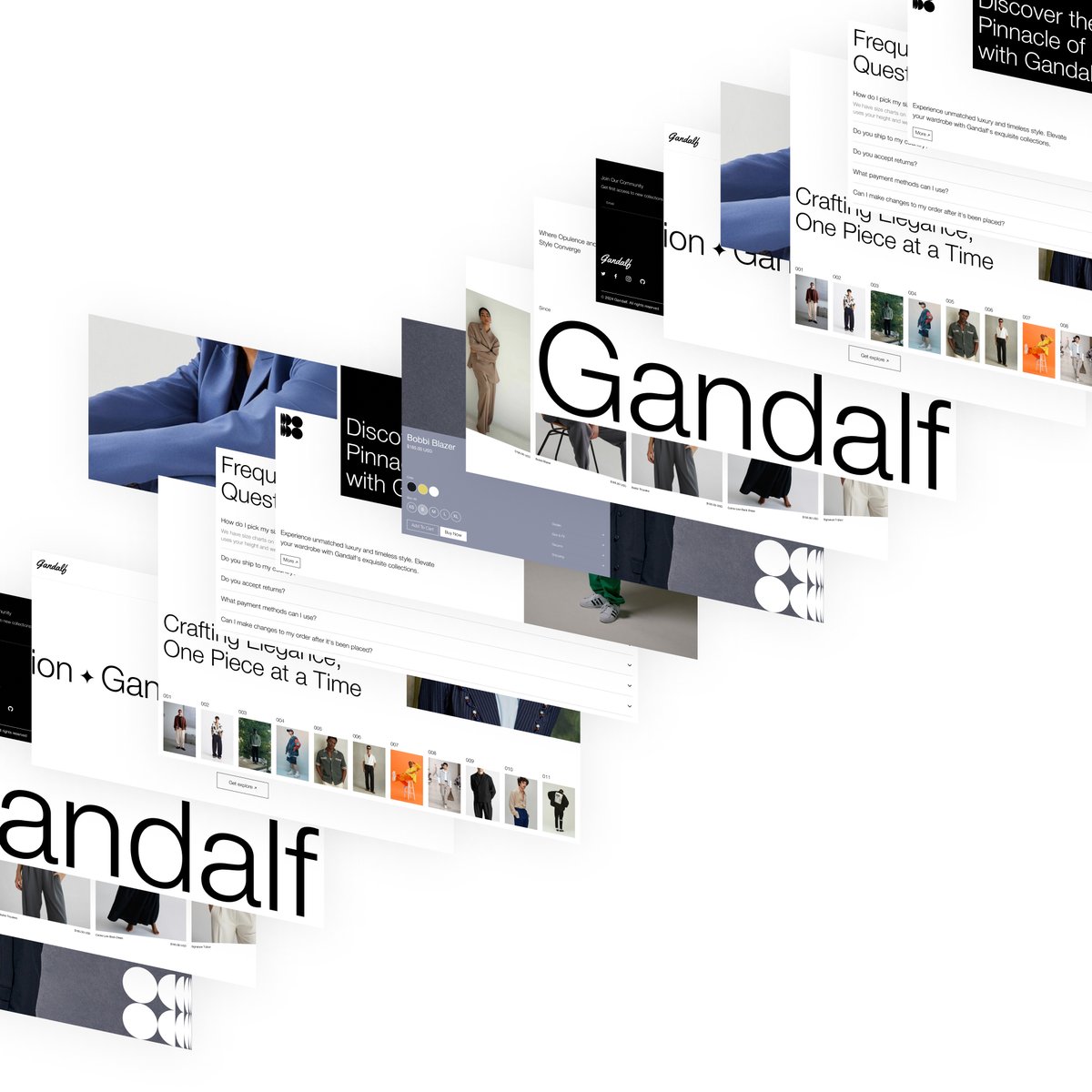 Gandalf - Fashion &amp; UX UI Design 

I wanted to make a cool &amp; aesthetic design based on minimal color for the Fashion product, Although the info and interface structure go with the E-commerce platform.👀✨ 

So, here it is the Design with its stunning looks.
