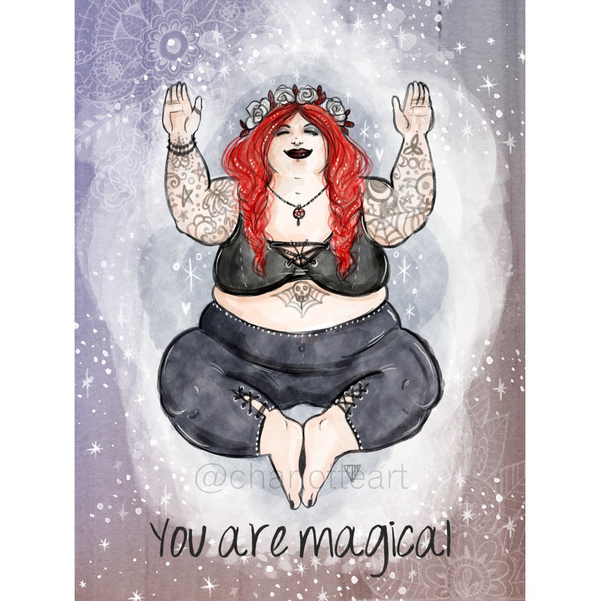 Someone has used my art on a monetised YouTube video cover without my permission or credit -on a video debating if it’s fatphobic to not draw fat people in your art. Cheesed off tbh, but maybe it’ll magically send me some work. Anyhoo support artists who depict diverse bodies ✌️