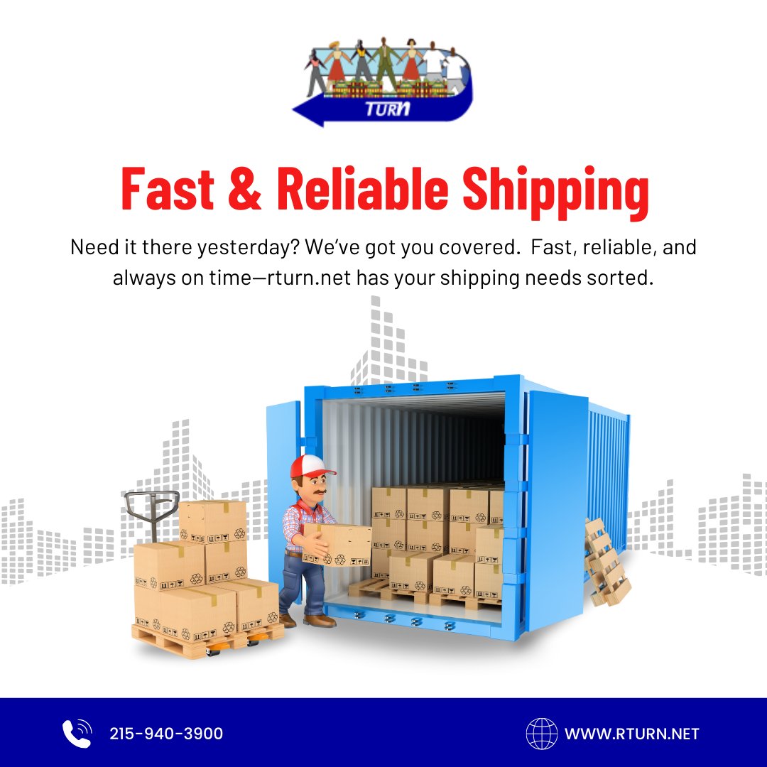Need it there yesterday? We've got you covered!  Fast, reliable, and always on time

#FastShipping #ReliableService #ShippingSolutions #Logistics #RTurn #OnTimeDelivery #ShippingExperts #DeliveryService #Courier #EfficientShipping