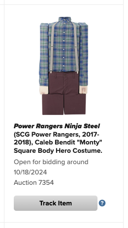 It was wild to scroll through all the Power Rangers stuff for auction. Sooooo many late nights and so much hard work. I found myself having a lot of feelings. 

But then I got to this one lol