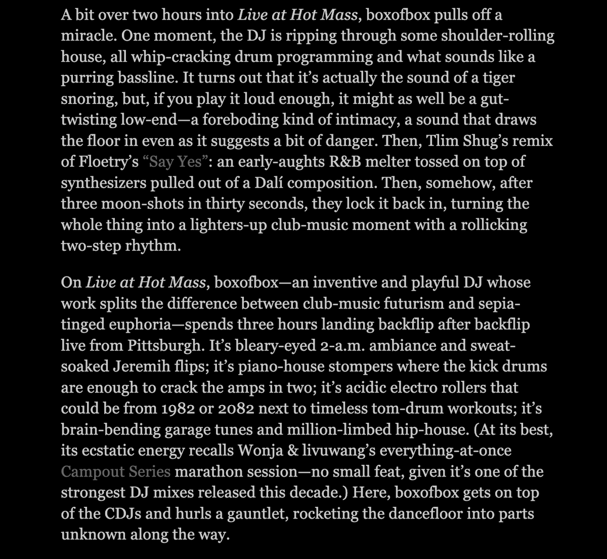 Really touched by this review of our last SORRYMIX from <a href="/boxofbox/">Johnathan Lyon (they/he)</a> by <a href="/mmck_/">Michael McKinney</a> for <a href="/Passionweiss/">Jeff Weiss</a>