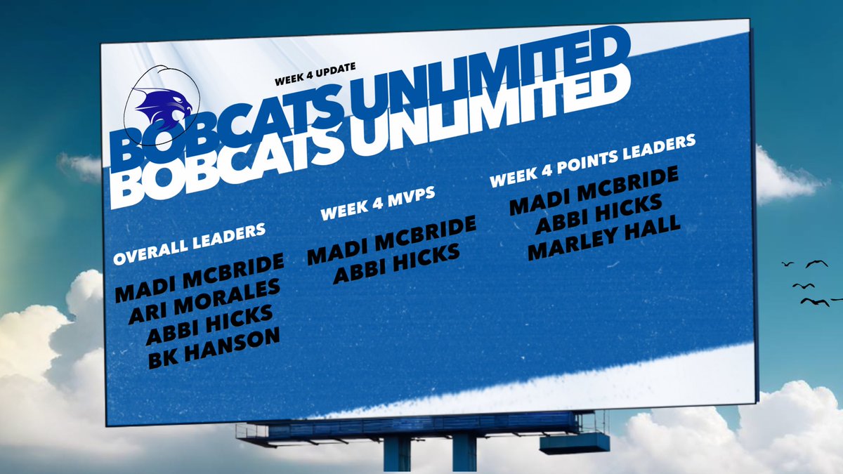 🚨 WEEK 4 BOBCATS UNLIMITED UPDATE 🚨