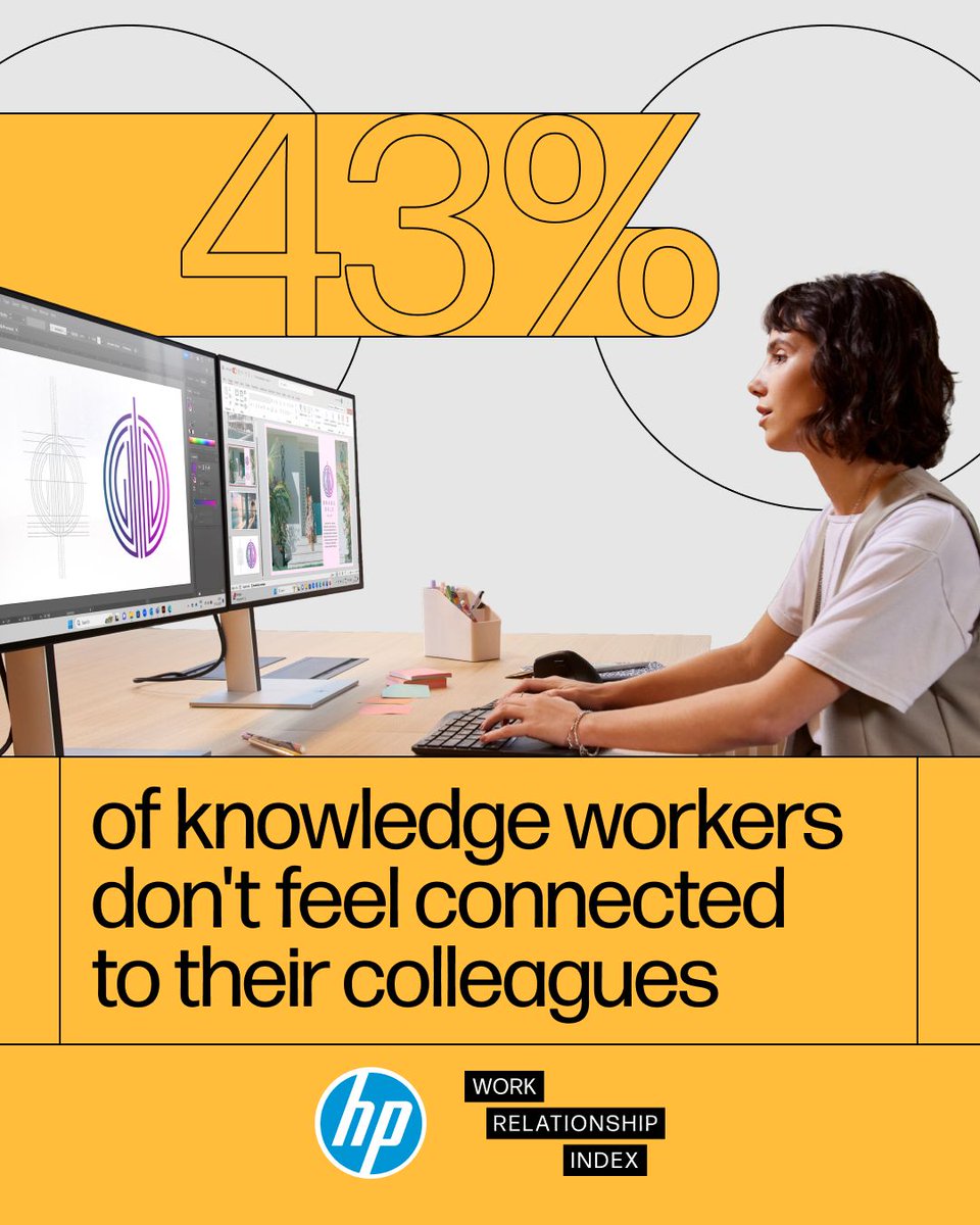 Feel disconnected at work? You’re not alone. HP and Poly are redefining the way people connect, to ultimately improve their relationship with work. #HPCollaboration

Check out the #HPWorkRelationshipIndex to learn more ➡️  bit.ly/3Zrg8hh