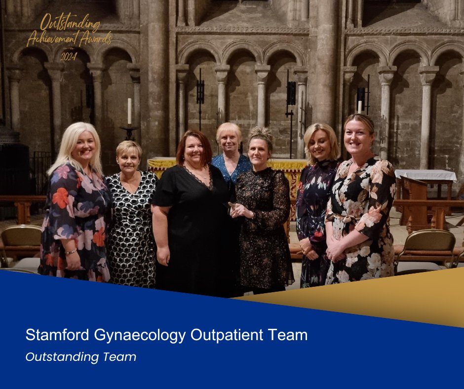 Congratulations to the winner of our Outstanding Team of the Year award…..

Stamford Gynaecology Outpatient Team! 🥳🎉

Well done, and thank you Team! 👏

#NWAngliaFTAwards #TeamNWAngliaFT 💙