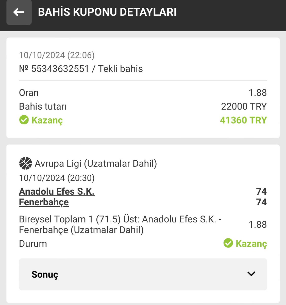 kazandığım kuponun bütün karını 4 kişiye, 5 bin şekilde atacağım. direkt burdan alıntılayıp göndereceğim. 

Yapman gereken 

Beğenip yorum yapmak. RT eden şansı 2x’dir. 

Ayrıca benim referansla burdan oynayan 2 kişiye de 10 bin anında 👇🏻

Üyelik:bit.ly/3HbnqNT