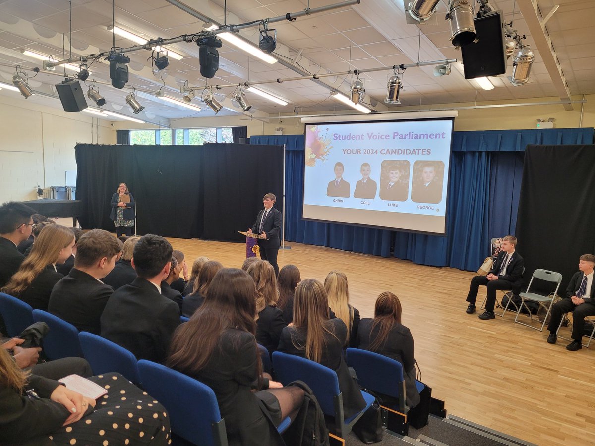 Outwood_Valley's tweet photo. This week is campaign week! George, Luke,  Chris &amp; Cole have been campaigning and sharing their manifestos ahead of the OAV election day on Monday 14th. Who will be the next OAV Student Voice Prime Minister? #HaveYourSay #ValuedAtValley https://t.co/Caae2IWsMn