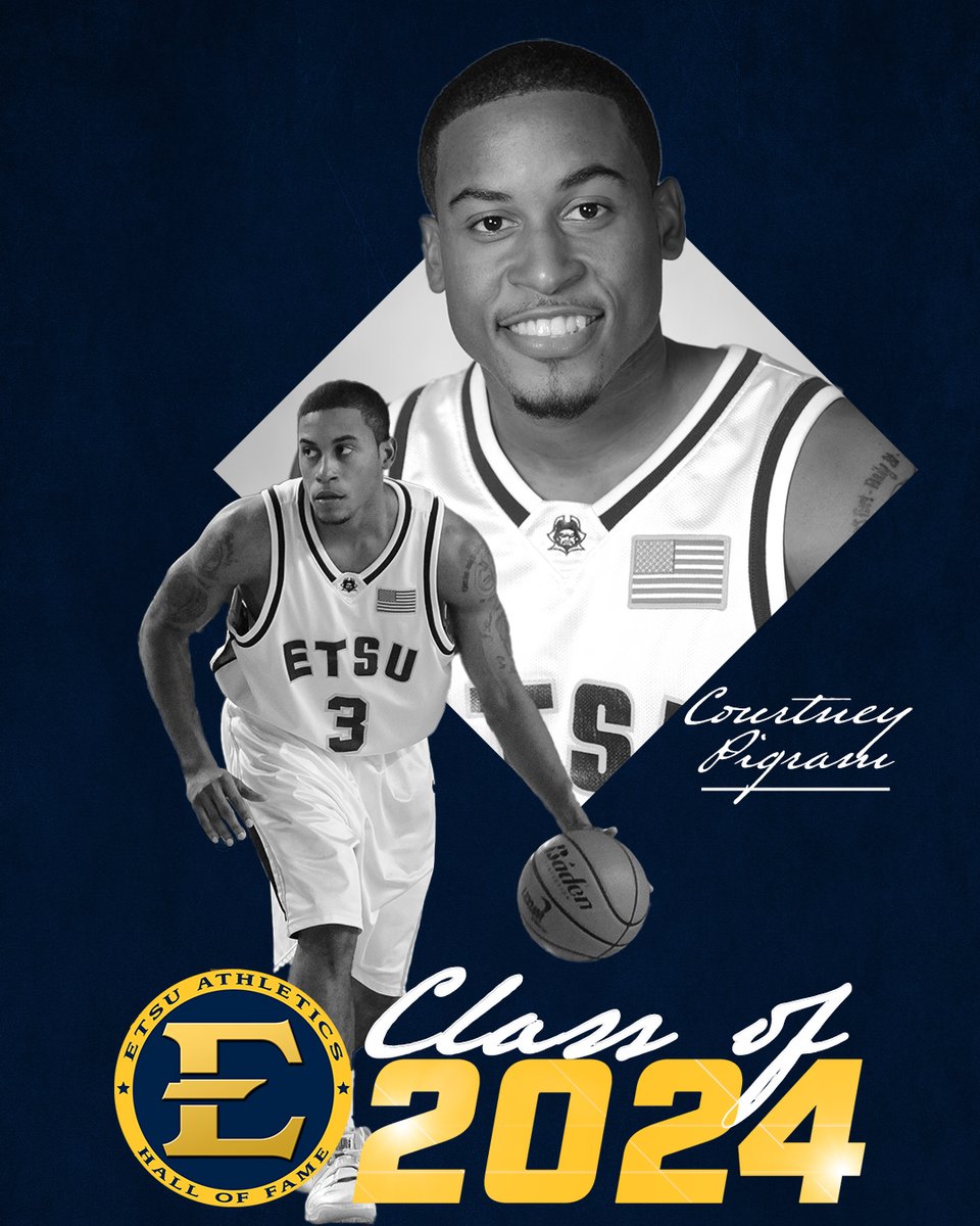 ETSUAthletics's tweet photo. 𝙃𝙖𝙡𝙡 𝙤𝙛 𝙁𝙖𝙢𝙚 𝙒𝙚𝙚𝙠      

This Friday we will induct four Buccaneers into our Athletics Hall of Fame... Congratulations to 𝘾𝙤𝙪𝙧𝙩𝙣𝙚𝙮 𝙋𝙞𝙜𝙧𝙖𝙢 (@ETSU_MBB) on being a member of the 2024 class❗️

🔗 https://t.co/QTk51btS6I 
🎟️ https://t.co/AKSxVfz7eF 

#ETSUHOF