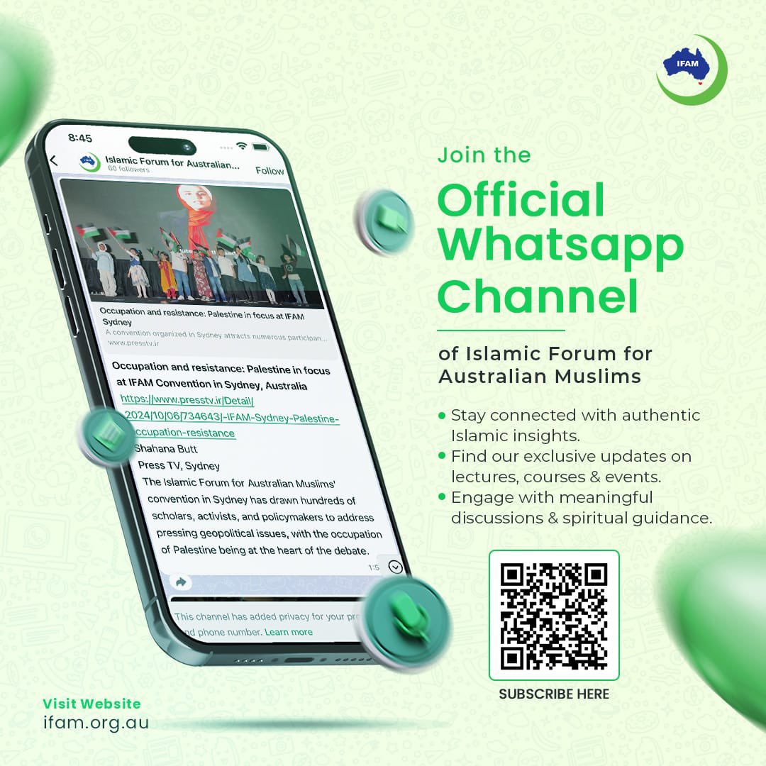IfamAustralia's tweet photo. Follow us on WhatsApp: Scan QR code or follow this link 🔗 https://t.co/B1qYroIwKK

• Stay connected with authentic Islamic insights.
• Find our exclusive updates on lectures, courses &amp; events.
• Engage with meaningful discussions &amp; spiritual guidance.

#ifamaustralia https://t.co/UjCDoAirpo
