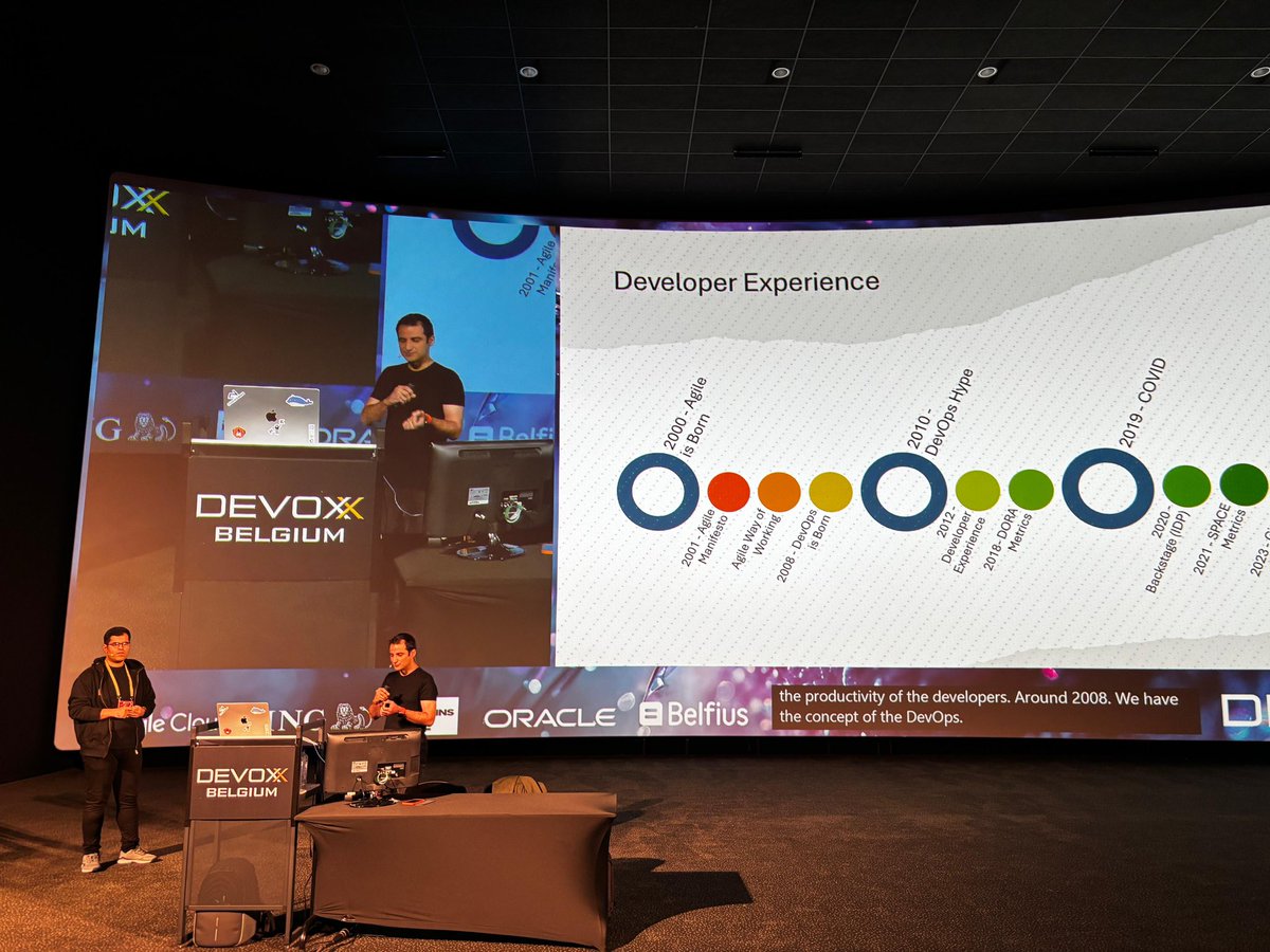 Heading back home, had an amazing week at <a href="/Devoxx/">Devoxx</a> 🎉
Thanks to org’s crew, especially <a href="/Stephan007/">Stephan Janssen ☕️🧠🧞‍♂️</a> and to all fellow speakers who did great and will do awesome talks tomorrow! ❤️ 

+ Thanks <a href="/dDoutsiopoulos/">dimitrisDoutsiopoulos</a> for the amazing photos! 🤘

+ <a href="/CodeNomadsNL/">Code Nomads</a> for all supports ❤️
#Devoxx