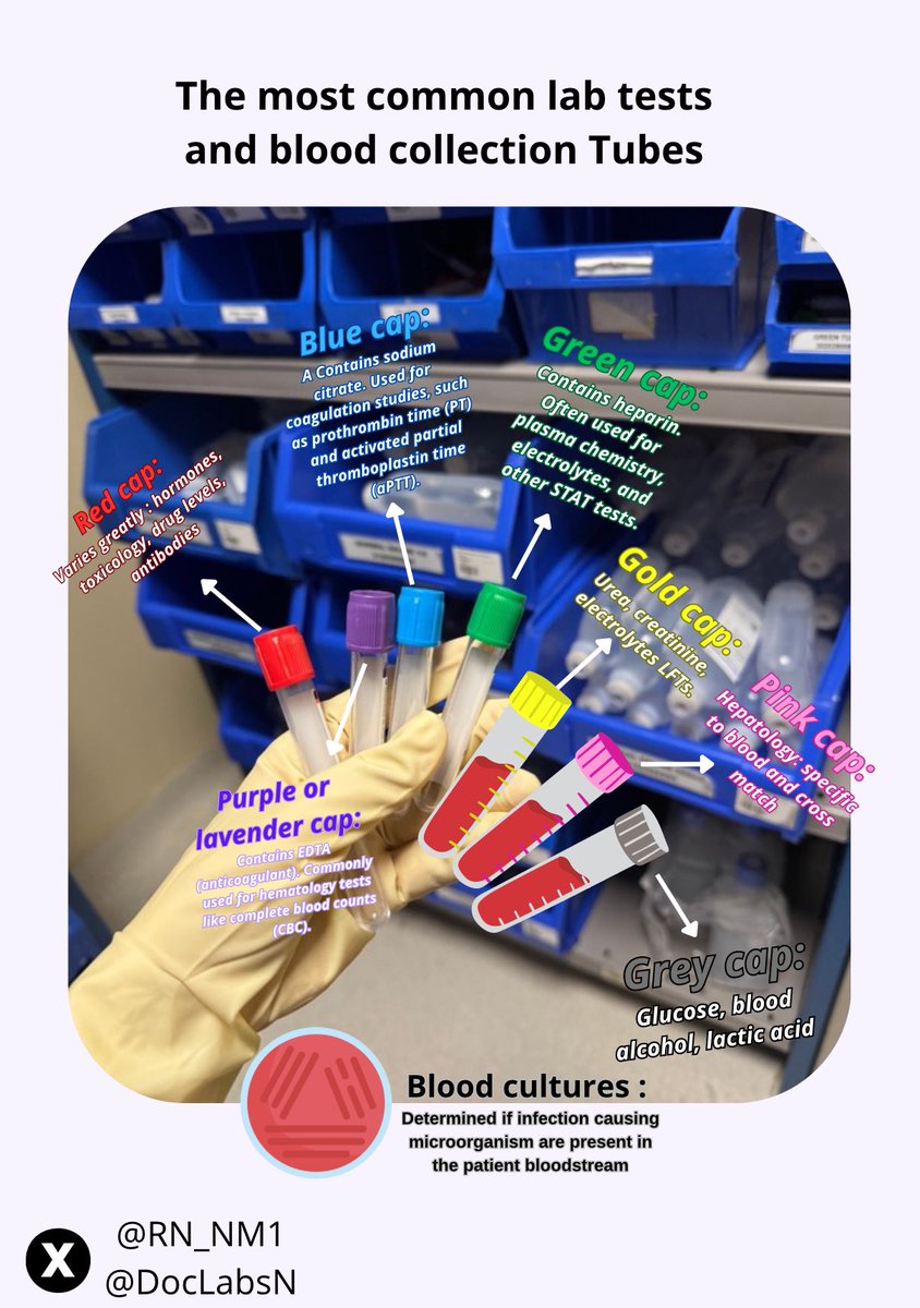 DoclabsN's tweet image. Collection tubes and lab tests🩸