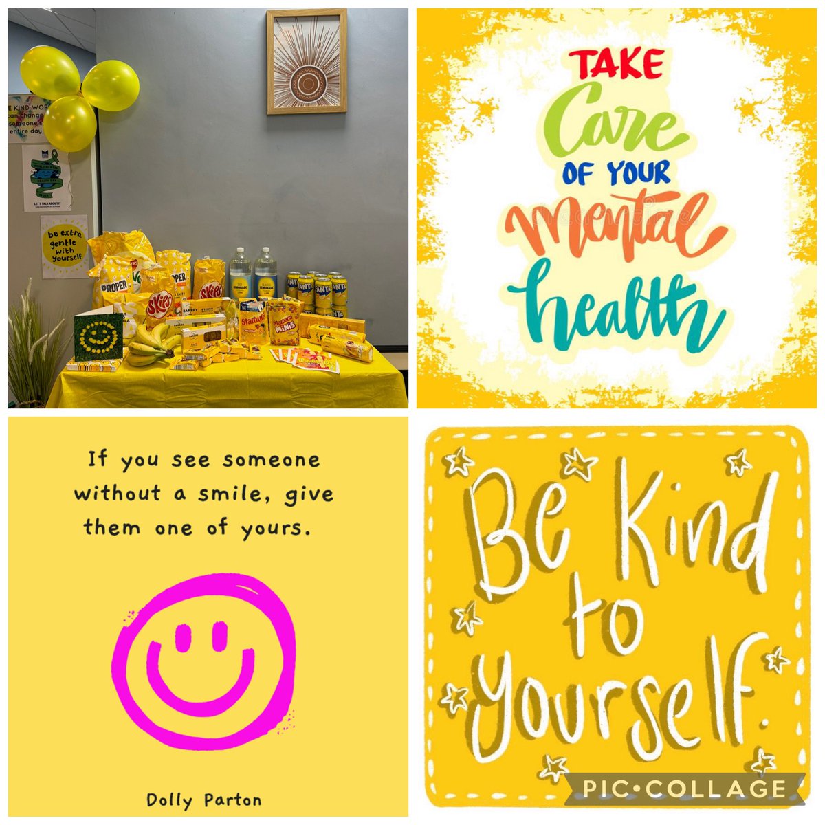 World Mental Health Day also known as ‘Hello Yellow’ Day 💛
Creating awareness for pupils about mental health ✨
Saying thank you to our staff with yellow goodies ✨
<a href="/park_pru/">Park Aspire Alternative Provision Academy</a> 

#worldmentalhealthday 
#helloyellow #youarenotalone #mentalhealthawareness #youngpeople #adults