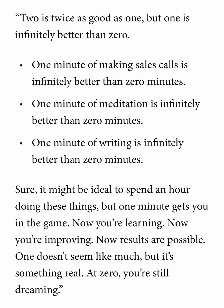 readswithravi's tweet photo. .@JamesClear on the power of one minute: https://t.co/uXpbu4T2oI