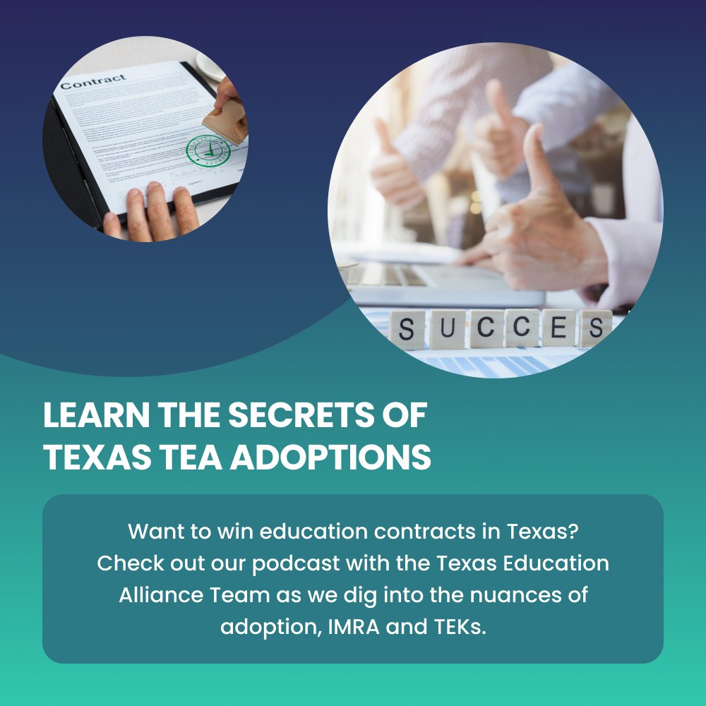 Attention EdTech and Ed Publishers: Get Insider information on winning Texas TEA contracts. zurl.co/NGfF  #Texas #Education #IMRA #TEKs