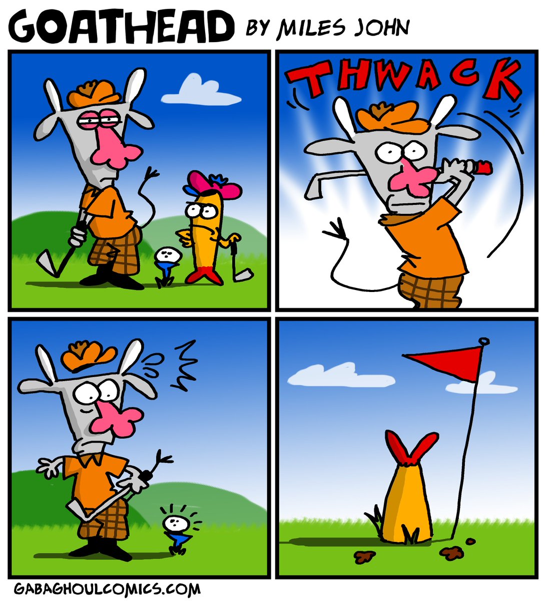 GabaghoulComics's tweet photo. GoatHead ep 138: Bass in the Hole
#GoatHead #webcomics #comicstrip https://t.co/uukRzJKvEM