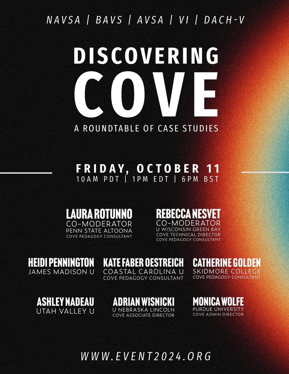 Join us on Zoom on Friday, Oct 11th for “Discovering COVE: A Roundtable of Case Studies.” This roundtable will showcase scholarly and classroom uses of COVE Editions &amp; Studio and offer ideas for accessible, inclusive teaching and open-access, peer-reviewed scholarly publishing.