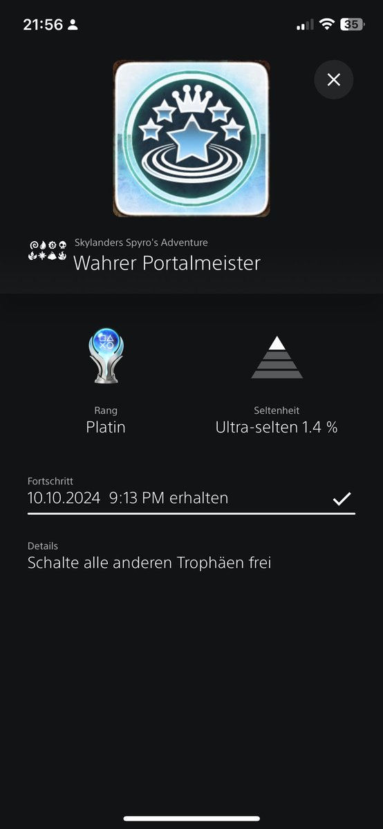 Haben ENDLICH die Skylanders-Platin. War Mega spaßig, danke an die Leute die dabei waren :D