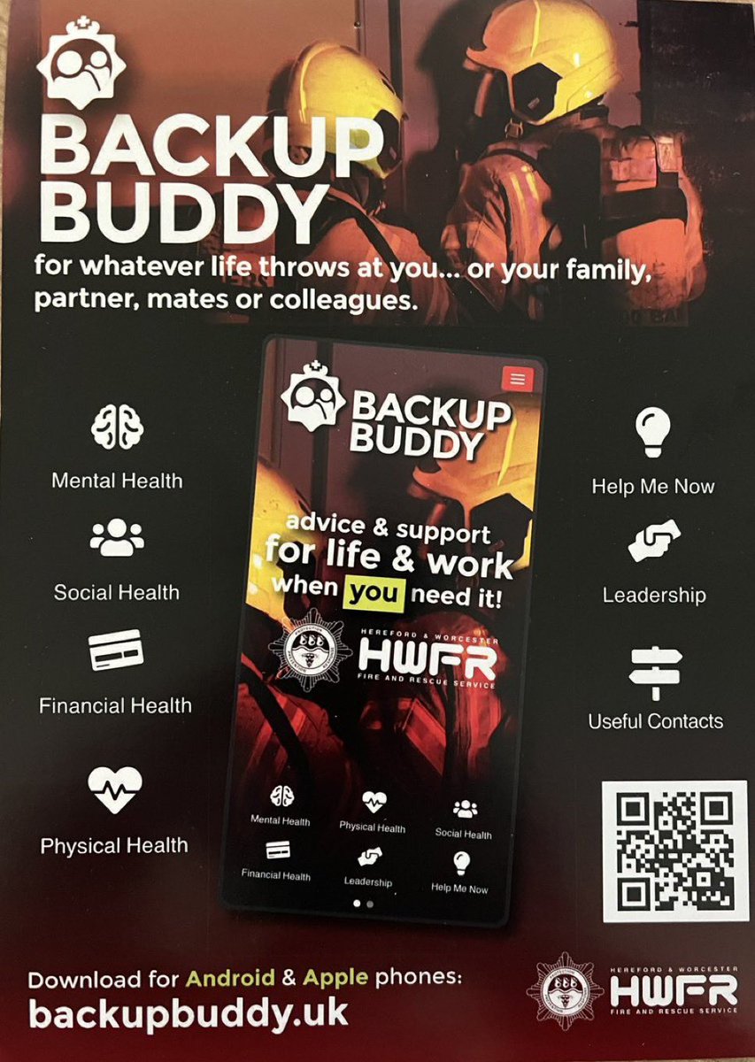 louise_coops's tweet photo. On #WorldMentalHealthDay, Hereford & Worcester Fire and Rescue Service has launched a wellbeing app to support the blue light community & their loved ones.
It covers mental health, financial advice, leadership & more. Download now:
#MentalHealthMatters #BlueLightCommunity https://t.co/v7hz32ZCiT