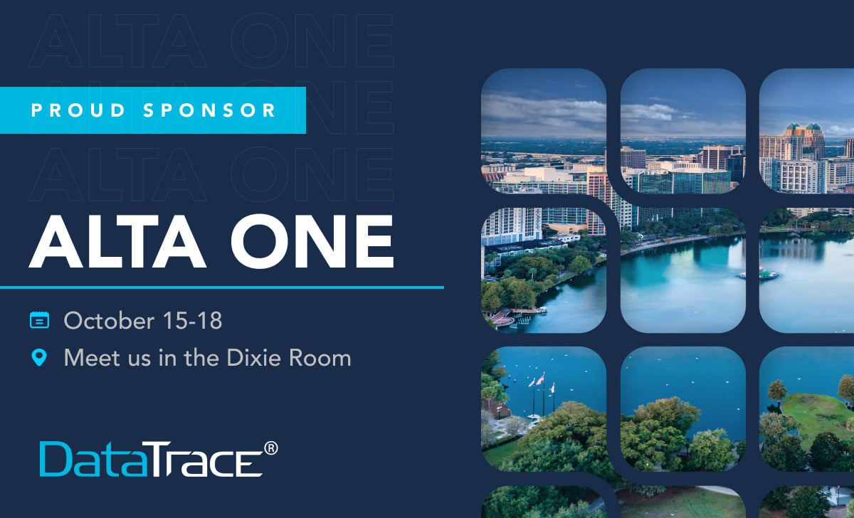 DataTraceTitle's tweet image. Our experts are headed to ALTA One! 

Visit with us to learn how DataTrace can help to boost customer value, generate business &amp;amp; outpace competitors. Meet us in the Dixie room to level up your customer service tools &amp;amp; score more wins.

Schedule a meeting: hubs.ly/Q02S_Z9p0