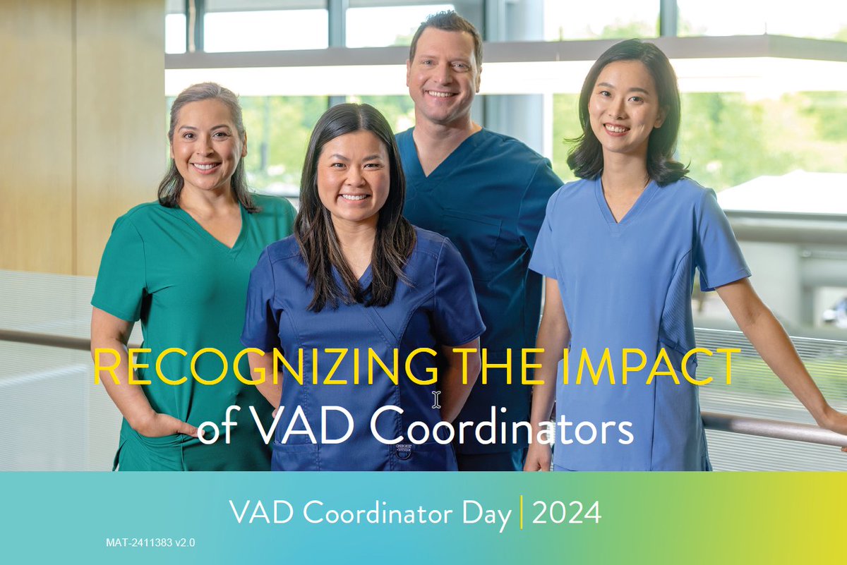 AbbottCardio's tweet image. VAD coordinators are the heartbeat of the advanced #HeartFailure care team, ensuring patients receive the support they need to thrive.

Join us in celebrating their tireless dedication &amp;amp; thank an #LVAD coordinator today.

US Safety Info: bit.ly/4e89frw