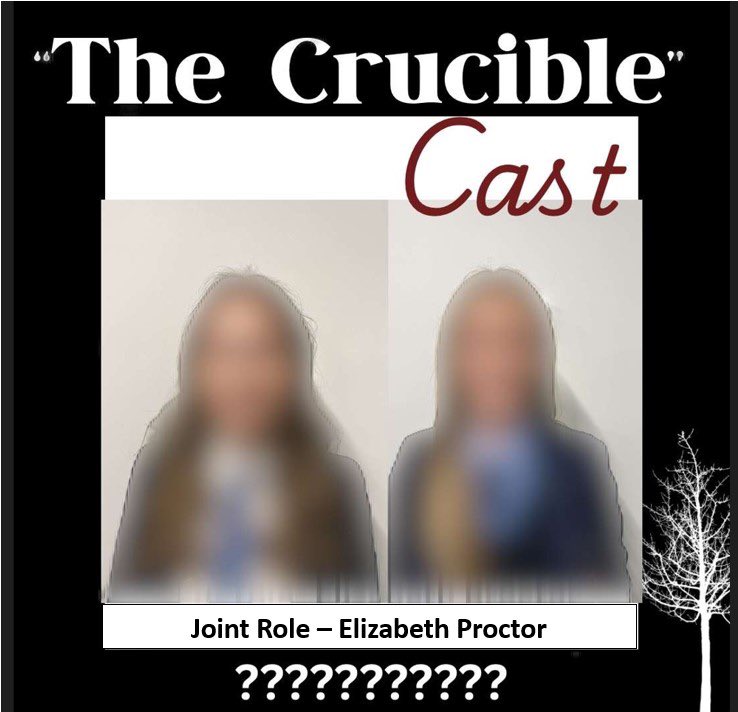 Third reveal!!

Let’s see can you guess who our joint actors are for the role of  "Elizabeth Proctor” Who will they be ???

Stay tuned for the big announcement tomorrow!!

Get your tickets at the link below:
ticketsource.co.uk/st-patricks-ac…
