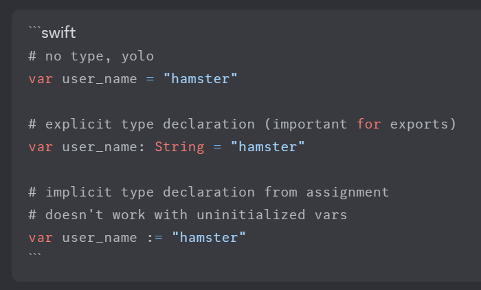 SpielmannSpiel's tweet photo. TIL: It's best to annotate @godotengine scripts with "swift" for code syntax highlighting

#til #godot #gdscript #gamedev #indiedev #programming #programmertips https://t.co/7vXfQUNSbA