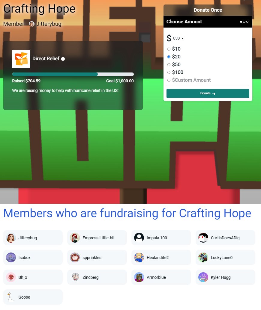 Our little team of creators have already raised over $700 and we are still over 24 hours from the actual stream! I'm so encouraged by this communities generosity and willingness to help out! Tomorrow at 5:00 CST on several of these creator's channels! 🥰🥳