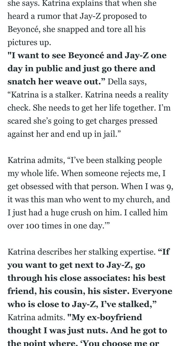 JAY-Z had a stalker named Katrina who was so obsessed with him that she ...