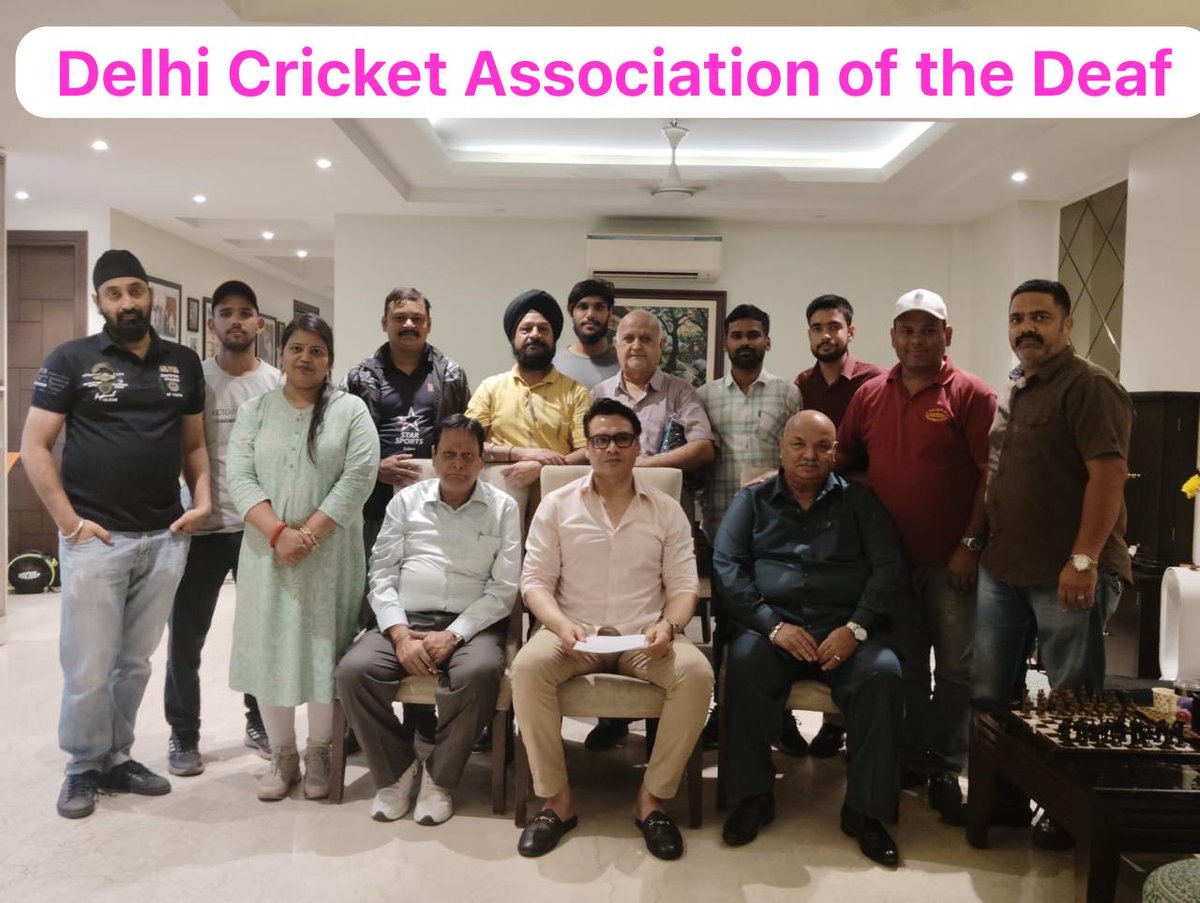 Dcad1984's tweet photo. Welocme Sh. Vivek Narayan Sharma, DCAD, Chairman Support sponsor for Shirt 👕 Pant 👖 pair of Delhi team@vivek2024 
National Deaf Cricket Tour-2024 at Srinagar (J&amp;K) https://t.co/109kNNaOTt