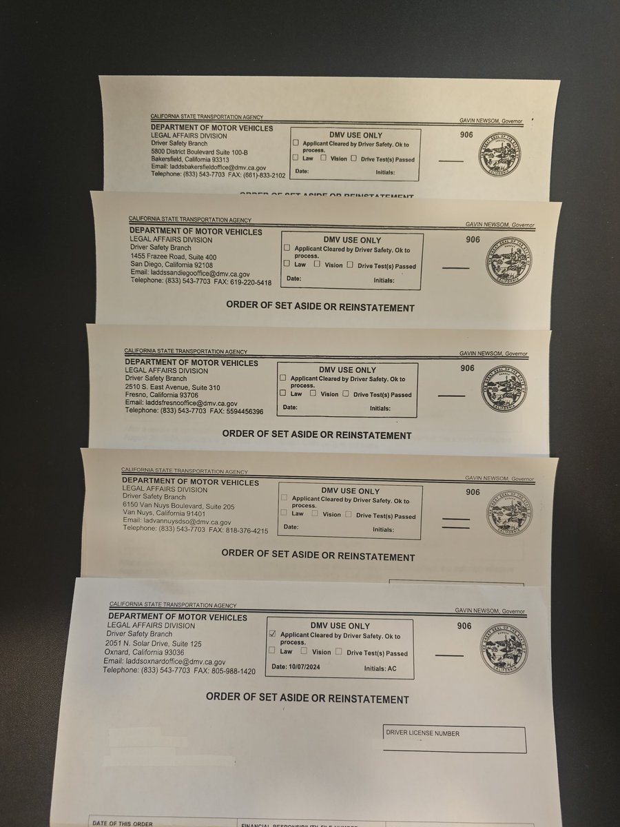 jc4justice's tweet photo. Multiple Set Asides from the DMV from Oxnard, Van Nuys, Fresno, San Diego, and Bakersfield. All in a couple of days. If you've been arrested for a DUI, contact the Law Office of Jimmy Cha. https://t.co/EjG73qmGZg https://t.co/cSm0Yz24d2