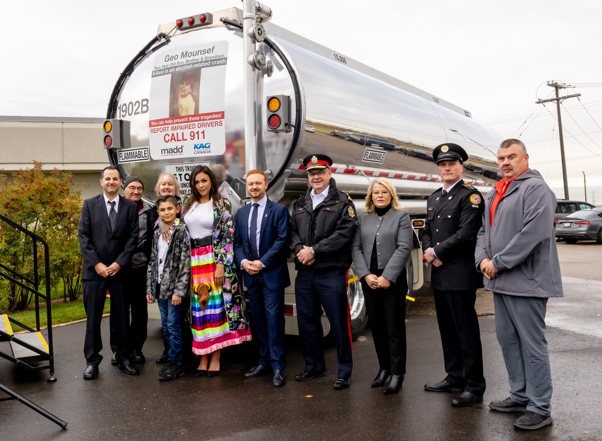 It was an emotional day as I joined <a href="/maddcanada/">MADD Canada</a> and <a href="/kagcanada/">KAG Canada</a> to unveil new truck decals in memory of 2-year-old Geo Mounsef. 

Geo's life tragically ended in an alcohol-related crash on May 19, 2013, while enjoying family dinner on a restaurant patio in Edmonton - leaving his