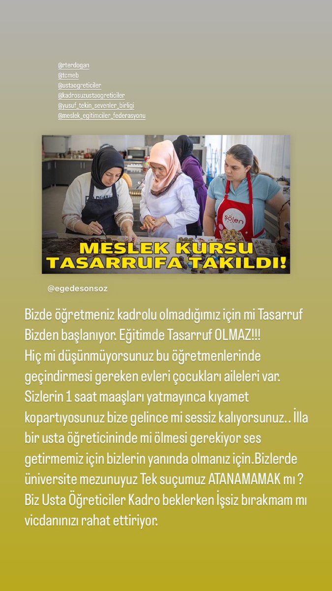 #UstaÖgreticilerSUSMAYACAK
HAYATBOYU