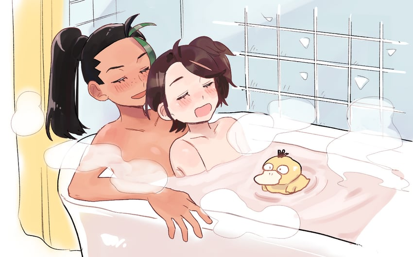 If you're staying over at Nemona's place? 

She's actually totally chill about sharing a bath.

Just some handy information you might find useful 😏