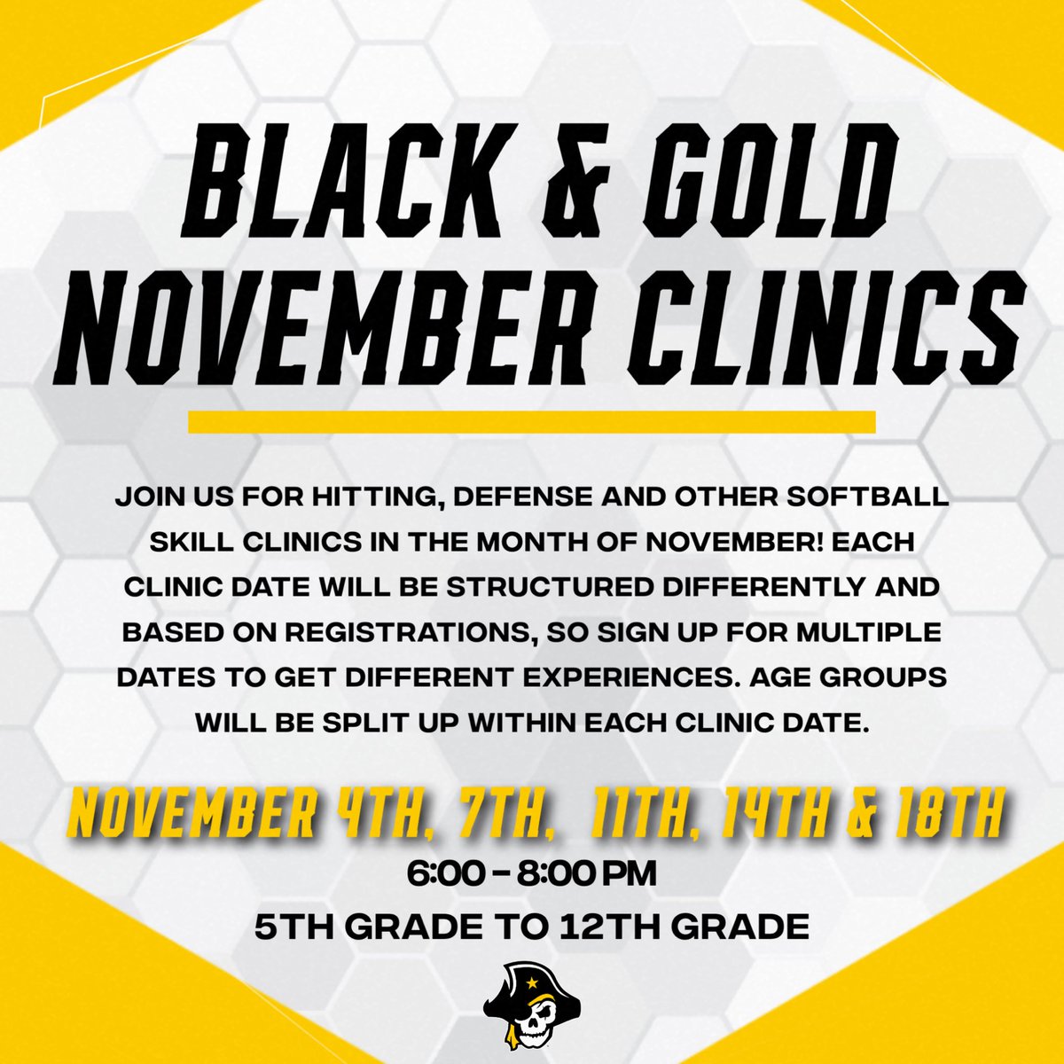 SUPiratesSB's tweet photo. There are SIX chances to spend some time at T-Sandy before year end! Join us for one of our smaller, more individualized November clinic dates or show off your talent at our Winter Camp! #GoPirates 🏴‍☠️

Nov. Clinics: https://t.co/CiEYm33xe4
Dec. Camp: https://t.co/neCJJdPOJM https://t.co/6SyTwgtyvE