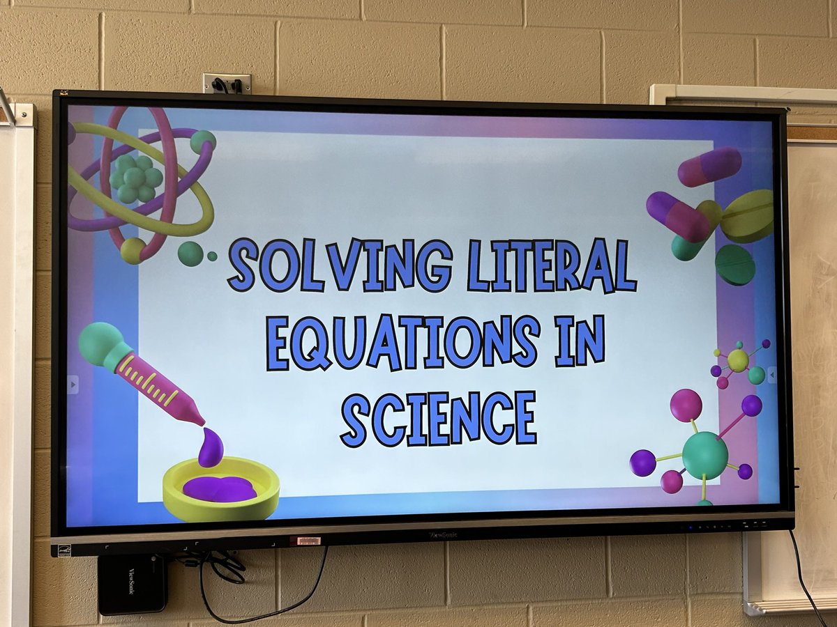 LeslieCRichard2's tweet image. Highlighting the math in science with literal equations at Corner High #MathDescribestheWorld #LanguageofScience @JEFCOED @Jefcoed6_12 @JessicaSilas17 @jbrouse40
