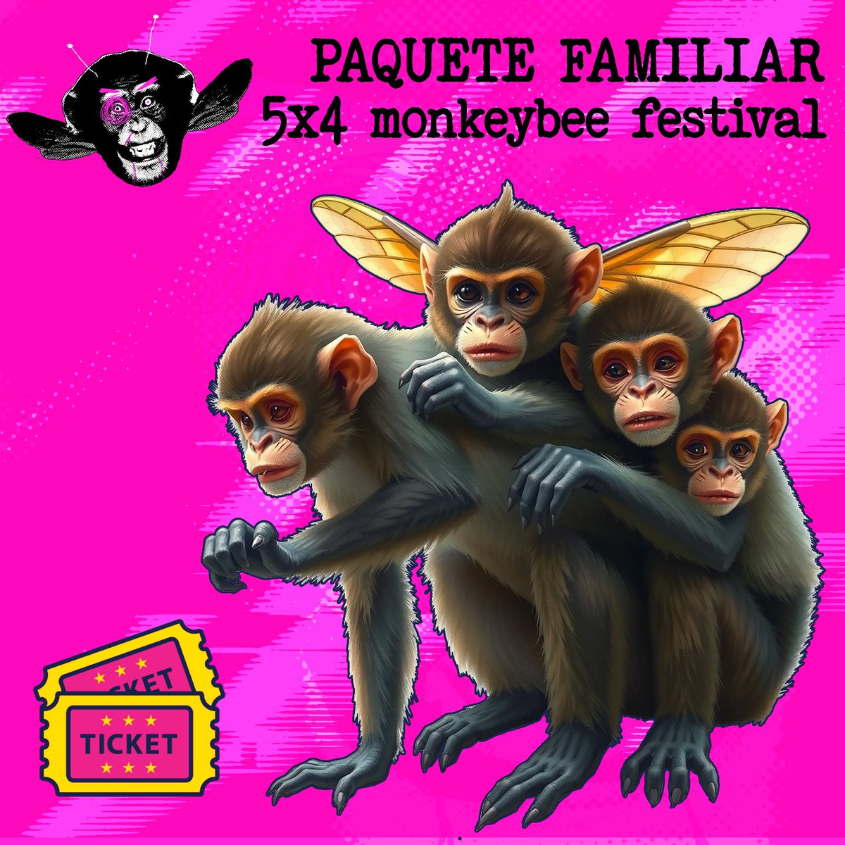 MonkeyBee Radio (@monkeybeeradio) on Twitter photo Aprovecha el paquete familiar 5x4 🐒🐝 Ya disponible en <a href="/wegowmx/">Wegow México</a> 👉 En la compra de 4 boletos te regalamos el 5to 😍 Hasta agotar existencias 😘🐵 LINK: wegow.com/co/compra/monk… Aprovecha el paquete familiar 5x4 🐒🐝 Ya disponible en <a href="/wegowmx/">Wegow México</a> 👉 En la compra de 4 boletos te regalamos el 5to 😍 Hasta agotar existencias 😘🐵 LINK: wegow.com/co/compra/monk…
