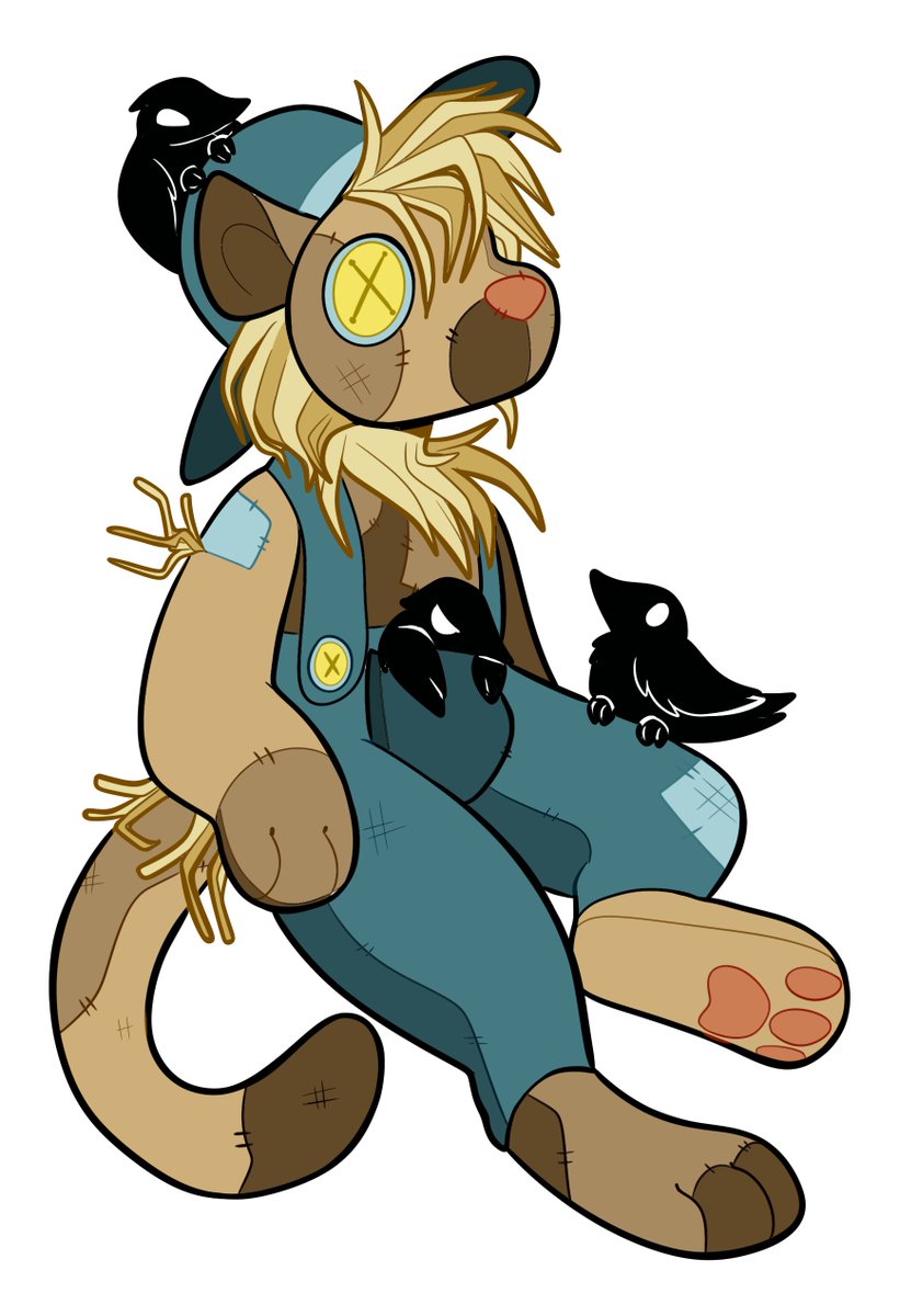 Adoptober 9 and 10, omen and scarecrow! Scarecrow was preclaimed, but Omen is 5️⃣0️⃣💲!