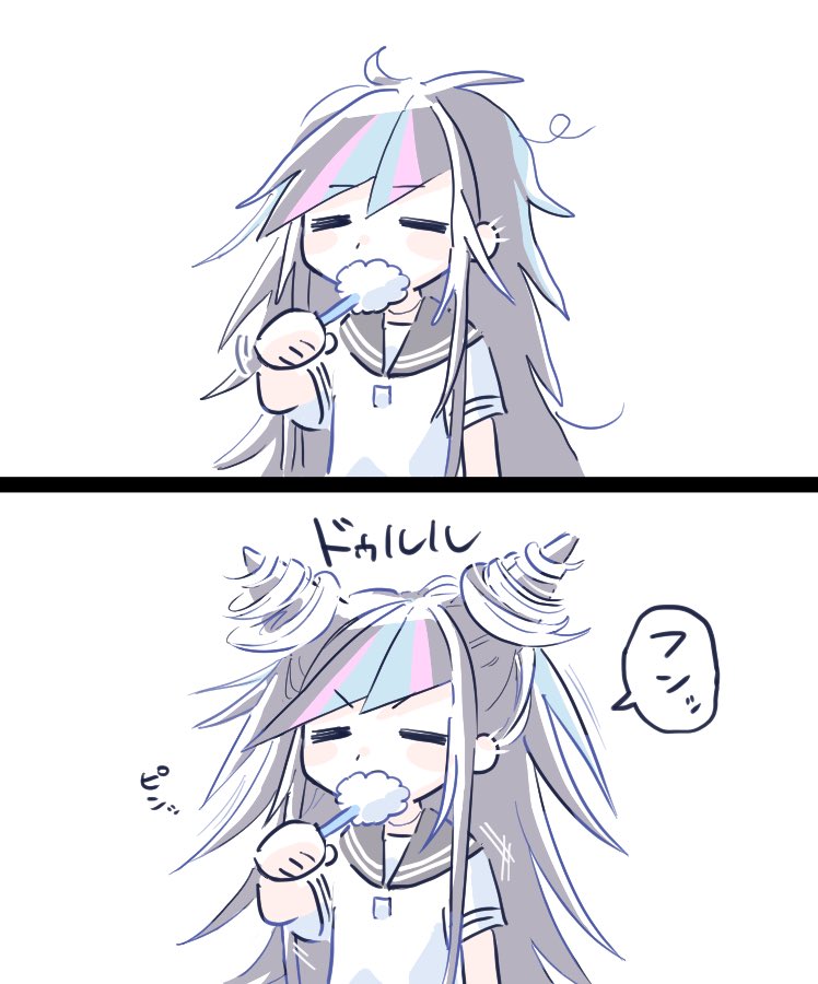 澪田ちゃんのヘアセット