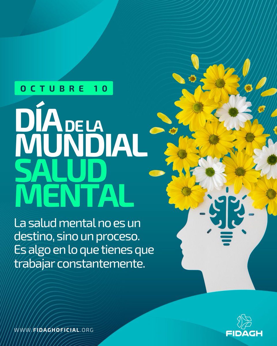 FIDAGHOFICIAL's tweet photo. 🌍💚 ¡Celebremos juntos el Día Mundial de la Salud Mental con La FIDAGH! 💪✨

Únete a nosotros en esta misión de concienciación y comparte tus pensamientos, experiencias y consejos con el hashtag #EscuchaTuMente.
🌐 https://t.co/HFMejDPumq

#DíaMundialDeLaSaludMental #FIDAGH https://t.co/sYJK6JejCH