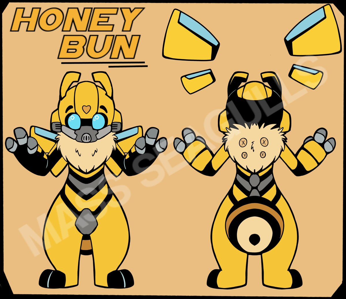 HERE HE IS
This is HoneyBun, my Bumblebee inspired suit! 
#fursuits #Fursona