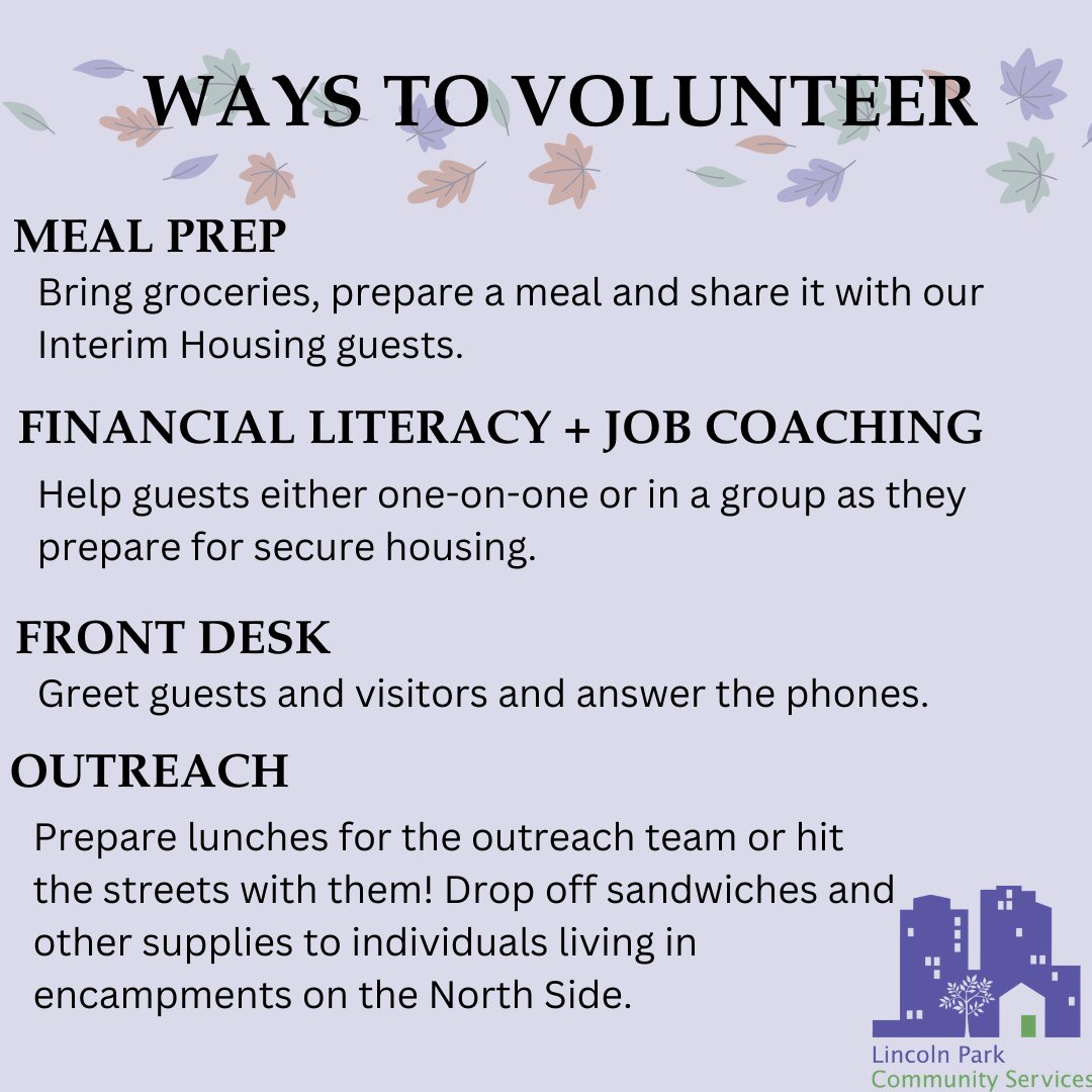 October 10th is World Homeless Day. If you are curious to learn how you can help individuals experiencing homelessness, visit lpcschicago.org/about