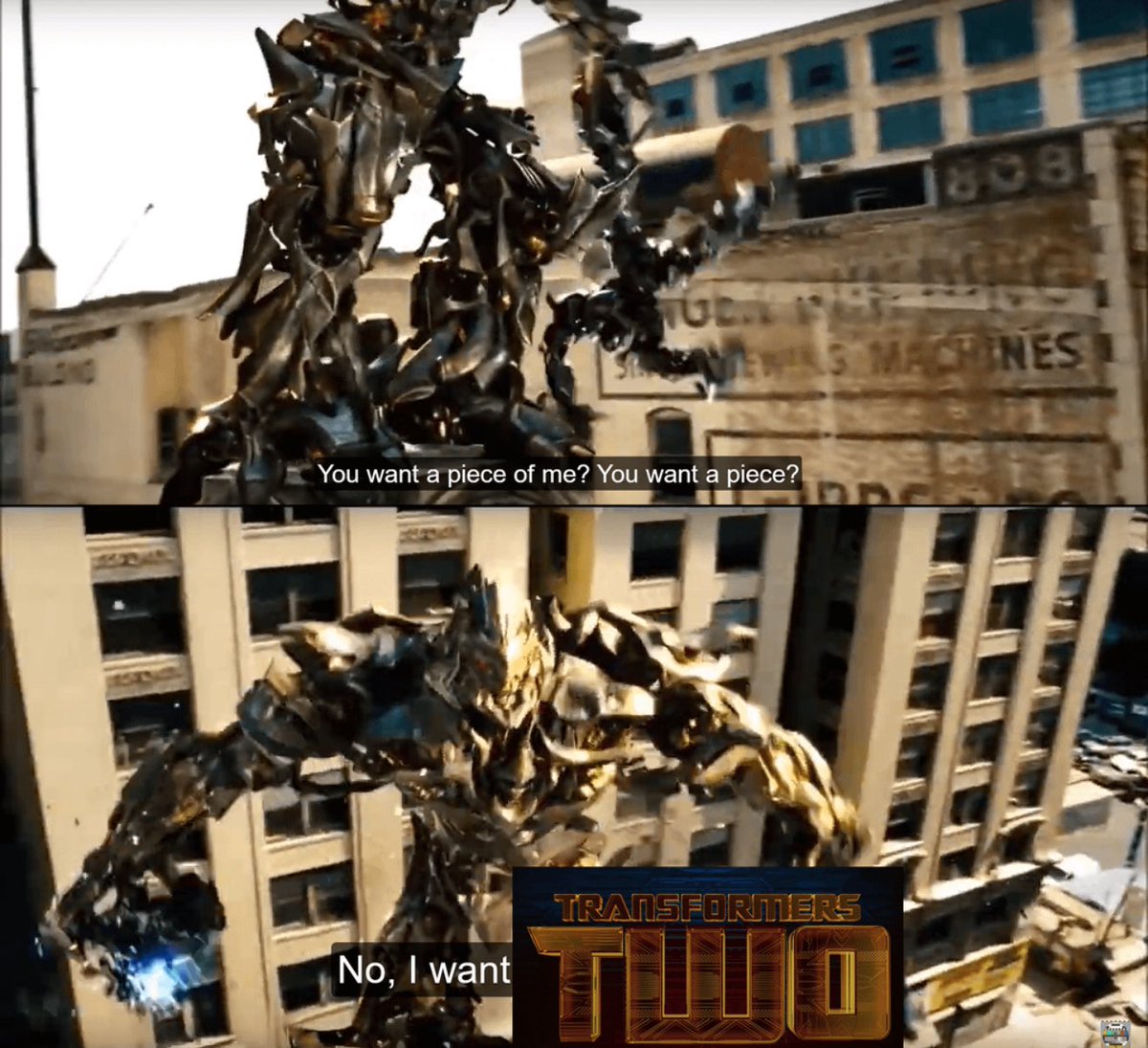 Caltainty's tweet image. I want Transformers Two