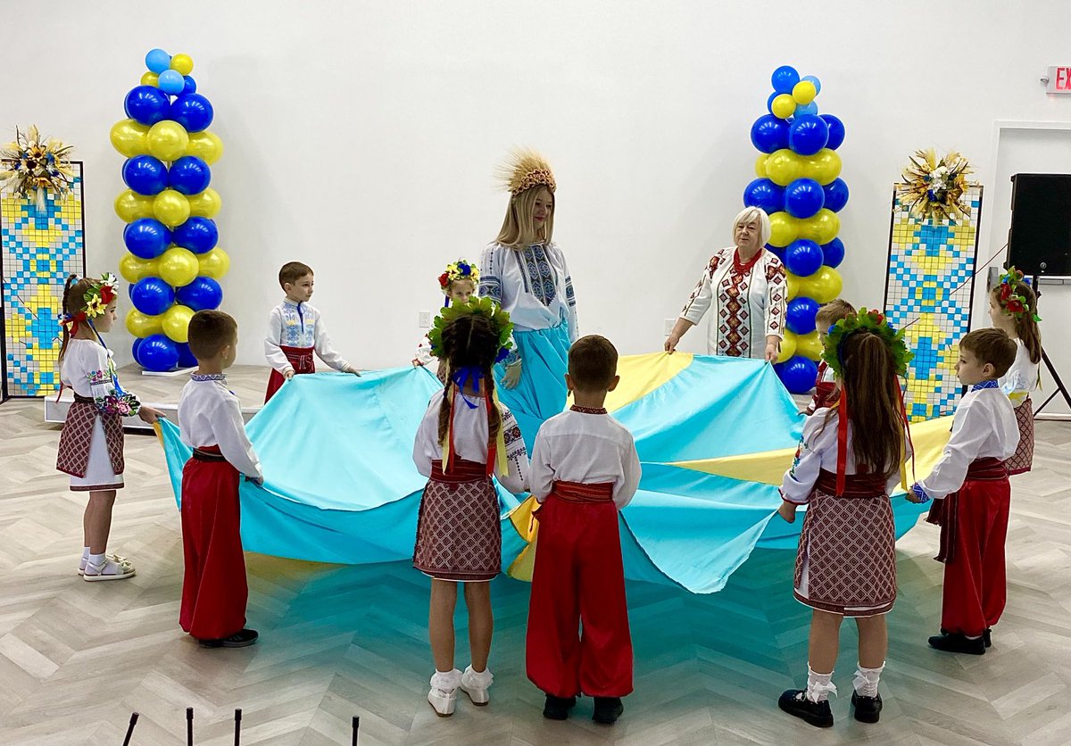 And what better to end our day in Ohio than performances by the children at Ukrainian Academy &amp; Daycare (in Parma Heights) demonstrating talent galore and persistence in preserving their culture, and hope for all our futures ⁦<a href="/gmfus/">German Marshall Fund</a>⁩ #Whistlestops4UKR #GMFCities
