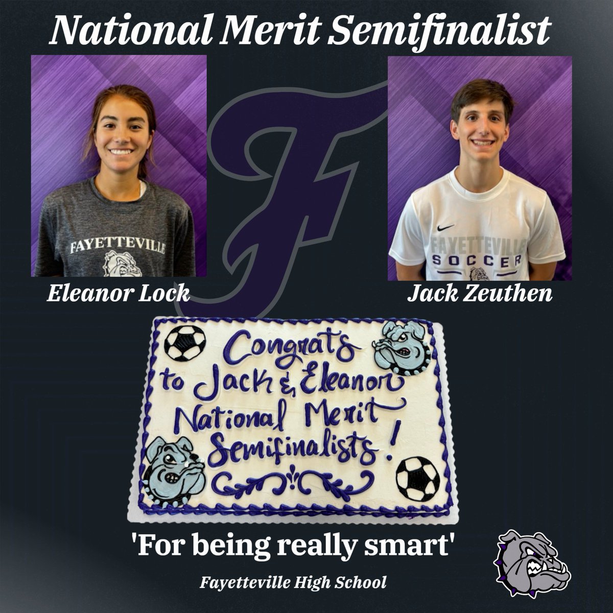 🌟⚽️Big shoutout to our varsity soccer players, Eleanor Lock and Jack Zeuthen, for being named National Merit Semifinalists! 🎉 Your hard work and dedication on and off the field inspire us all. Keep shining and chasing your dreams! 💪✨ #ProudTeam #SoccerStars #PurpleReign
