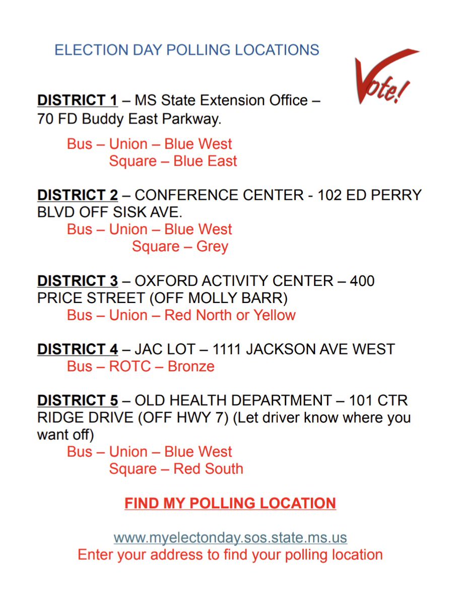 Get on OUT and vote! 

myelectionday.sos.state.ms.us