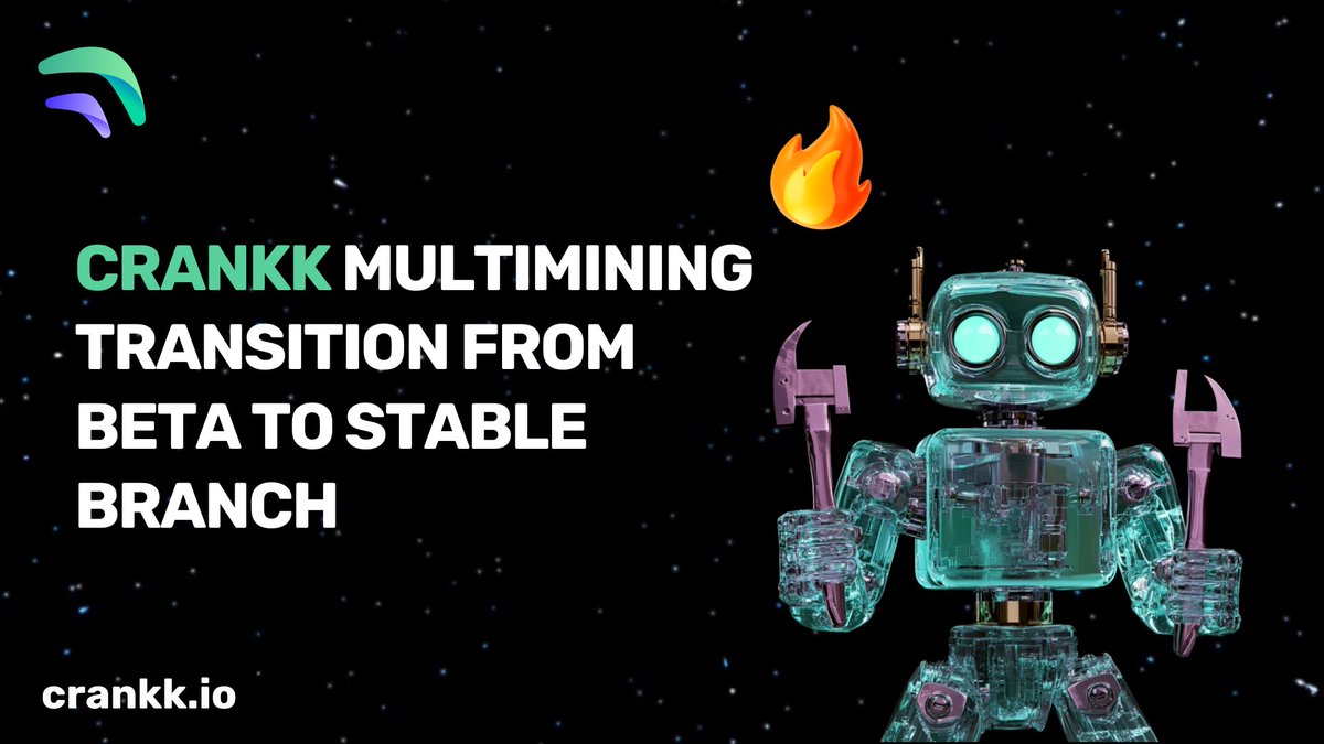 Crankk Multimining Transition from Beta to Stable Branch! 

After months of hard work and your valuable feedback, we’re moving our One-Click Multimining Solution from the Beta branch to the Stable branch! This major milestone brings enhanced stability and brand-new features to
