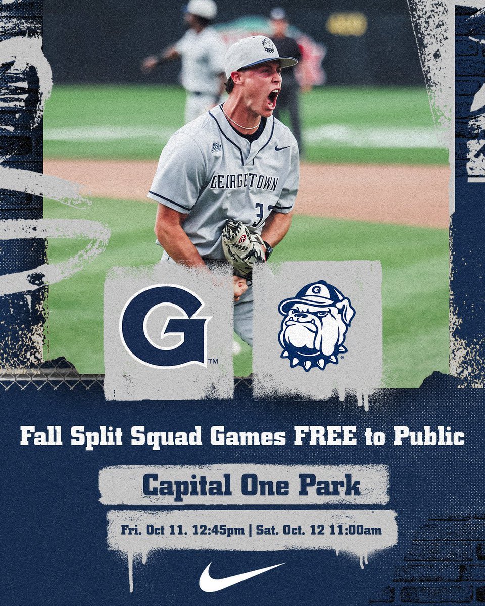 Edwin Thompson (@gucoacht) on Twitter photo Anyone need some weekend plans?
Come on out and get a sneak peek of some <a href="/GtownBaseball/">Georgetown Baseball</a> tomorrow and Saturday.
Both games this week are ๐!!@CapitalOnePark.
Weather should be โ๏ธ if you are in the area stop by and watch some baseball. Anyone need some weekend plans?
Come on out and get a sneak peek of some <a href="/GtownBaseball/">Georgetown Baseball</a> tomorrow and Saturday.
Both games this week are ๐!!@CapitalOnePark.
Weather should be โ๏ธ if you are in the area stop by and watch some baseball.